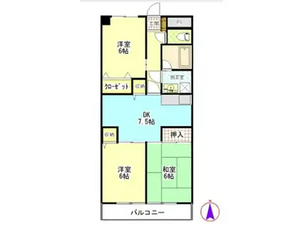 プランドール(3LDK/2階)の間取り写真