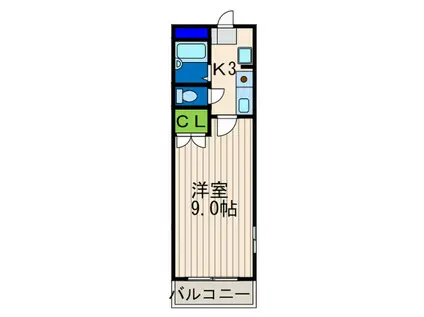 メゾン近松(1K/3階)の間取り写真