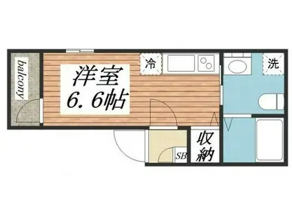 SHALOM大久保(ワンルーム/3階)の間取り写真