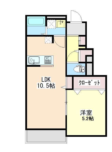 VILLA KAKIHI 宮ノ上A(1LDK/1階)の間取り写真