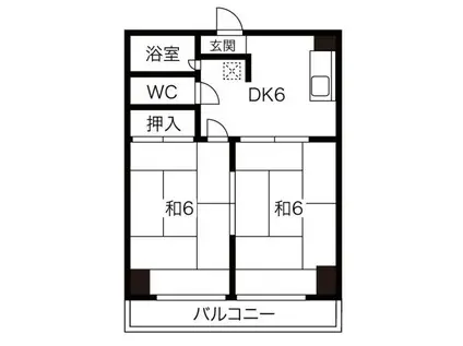 G1ビル小幡(2DK/2階)の間取り写真