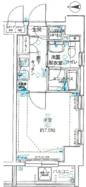 メインステージ錦糸町駅前II 12階階 間取り
