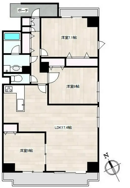リーラ文京本駒込 8階階 間取り
