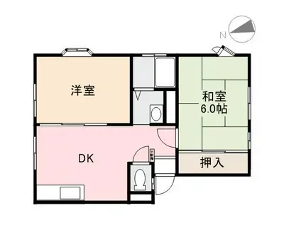 ウインディア屋島(2DK/2階)の間取り写真