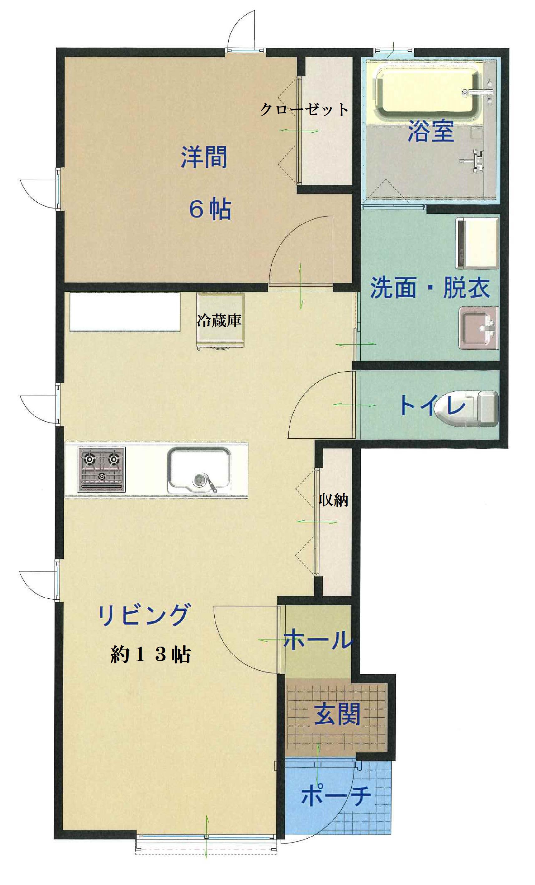 EDOVIII(1LDK/2階)の間取り写真