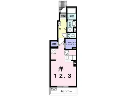 KRANFROH坂本(ワンルーム/1階)の間取り写真