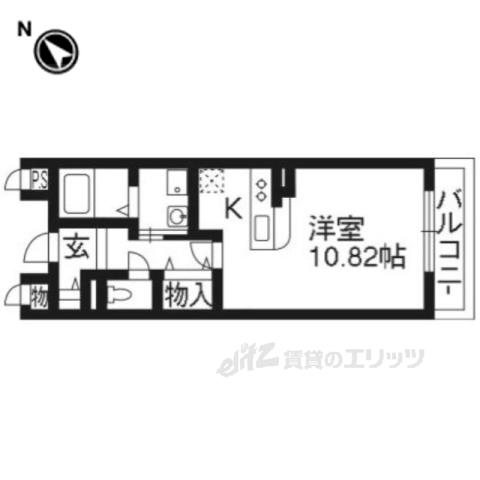 ル・ソレイユ桂川(1K/3階)の間取り写真