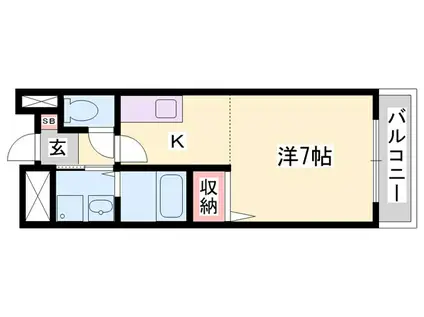 ブリーズ(ワンルーム/1階)の間取り写真