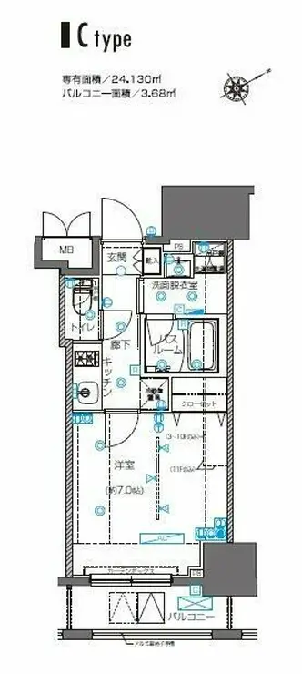 ZOOM横浜桜木町 11階階 間取り