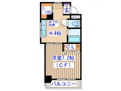 サンコーポはなぶさ(1SK/2階)の間取り写真