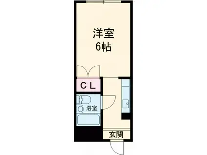 ニュースカイマンション(ワンルーム/5階)の間取り写真