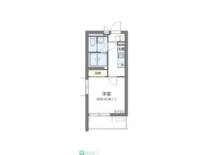 クレイノLABOON戸越(1K/4階)の間取り写真