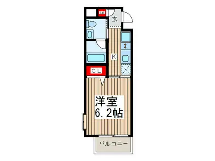 ALIKA押上(1K/4階)の間取り写真