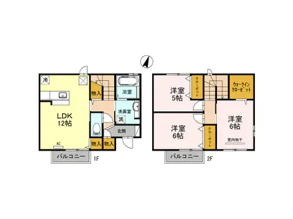 アドペラーレ(3LDK/1階)の間取り写真