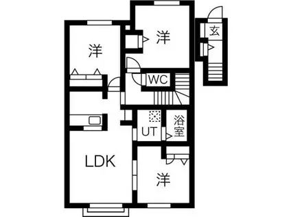 プリムローズ(3LDK/2階)の間取り写真