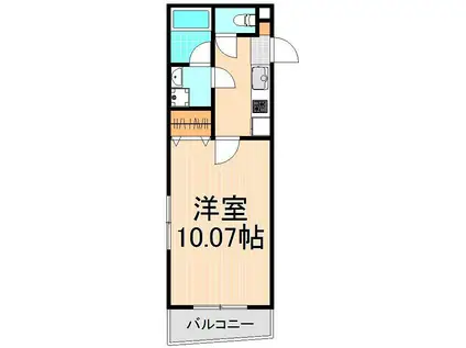 エスパシオ(1K/3階)の間取り写真