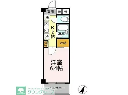 PARK Kー1(1K/1階)の間取り写真