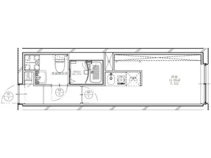 フラシア新蒲田(1K/3階)の間取り写真