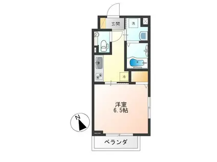 ジョワ桜上水(1K/4階)の間取り写真