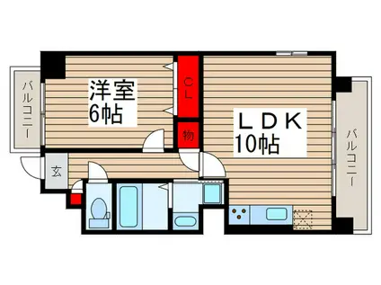 RAFFINET(1LDK/3階)の間取り写真