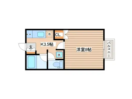 310エスポワール(1K/2階)の間取り写真