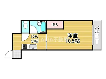 東洋プラザ高倉(1DK/1階)の間取り写真