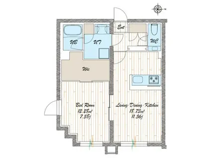 QUADOR NOIE 池下(1LDK/3階)の間取り写真