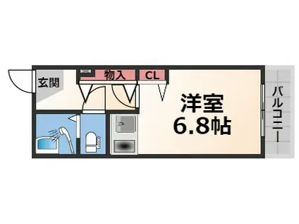 HESTA近大前(ワンルーム/3階)の間取り写真