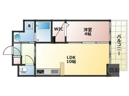 S-RESIDENCE東三国AMANTE(1LDK/2階)の間取り写真