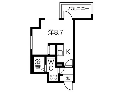 アストリア北大前(ワンルーム/4階)の間取り写真
