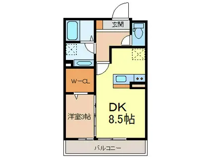 CLEYERA青山(1LDK/1階)の間取り写真