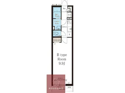 リブリ・曽根ハイム(1K/3階)の間取り写真