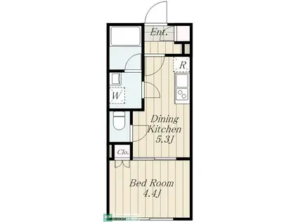 中野区南台2丁目計画(1DK/4階)の間取り写真