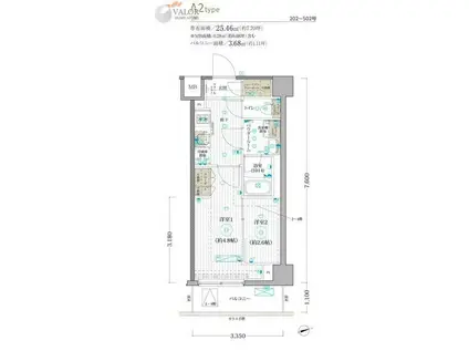 MAXIV CROSお花茶屋(2K/2階)の間取り写真