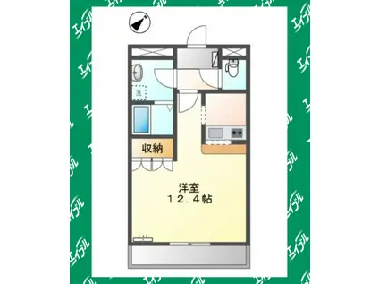 ひまわりハウス(1K/1階)の間取り写真