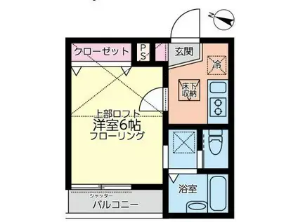 KAPPART(1K/2階)の間取り写真