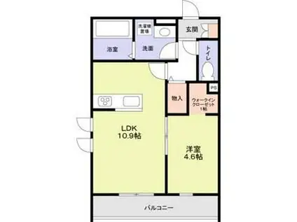 守山区守山三丁目計画A棟(1LDK/3階)の間取り写真