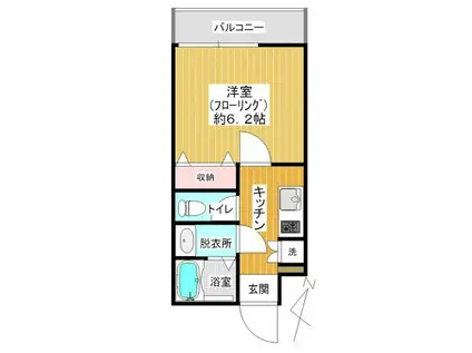 CLOUD2(1K/3階)の間取り写真