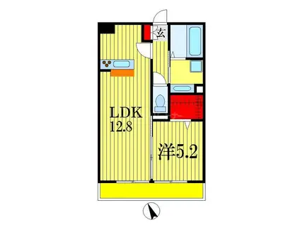 スマイリア西船(1LDK/1階)の間取り写真