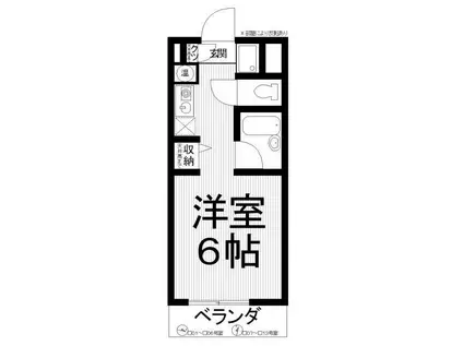 フジヤマンション(ワンルーム/5階)の間取り写真