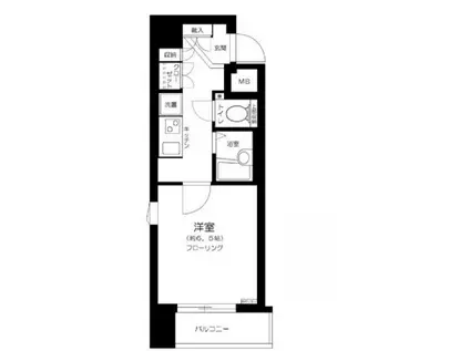 プレール・ドゥーク東京ベイ(1K/4階)の間取り写真