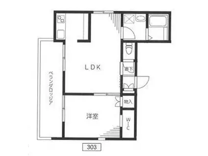 グランヒル白金(1LDK/3階)の間取り写真