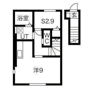 ＪＲ東北本線 村崎野駅 徒歩32分 2階建 築3年(ワンルーム/2階)の間取り写真