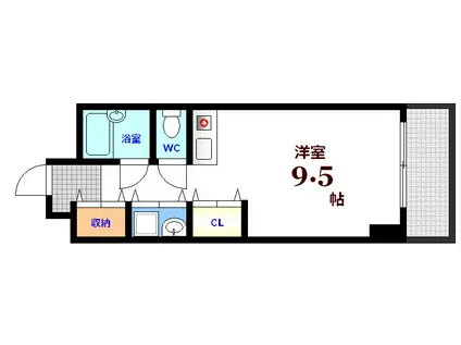WAKO ILE BLANCHE(ワンルーム/2階)の間取り写真