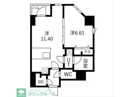 TRADIS森下(1LDK/8階)の間取り写真