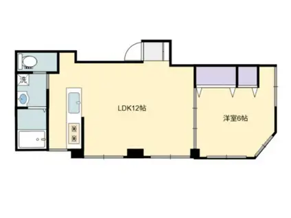 小川ビル(1LDK/3階)の間取り写真