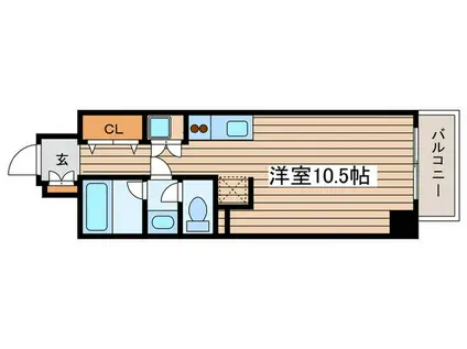 泉アパ-トメント(ワンルーム/6階)の間取り写真