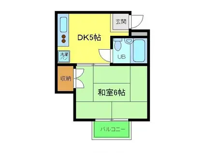 ハイツロベリア(1DK/3階)の間取り写真