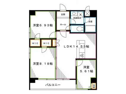 KDX中野坂上ビル(3LDK/11階)の間取り写真
