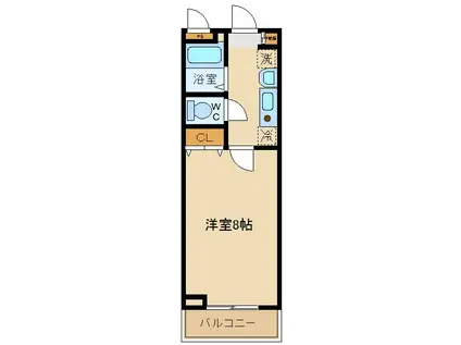 サンヒルズI(1K/1階)の間取り写真